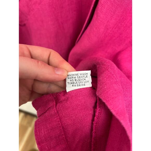 Bryn Walker Danuta Linen Jacket Lagenlook Boxy Oversized Mandarin Collar- Medium - Picture 10 of 10